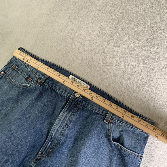 Vintage Levis 505 Jeans Mens 44x29 Blue Regular Fit Straight Denim Medium Wash - Picture 5 of 13